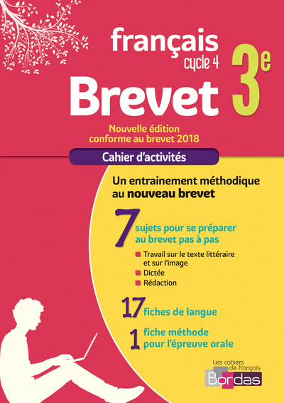 Cahier Français Brevet 3e 2018 Cahier d'exercices
