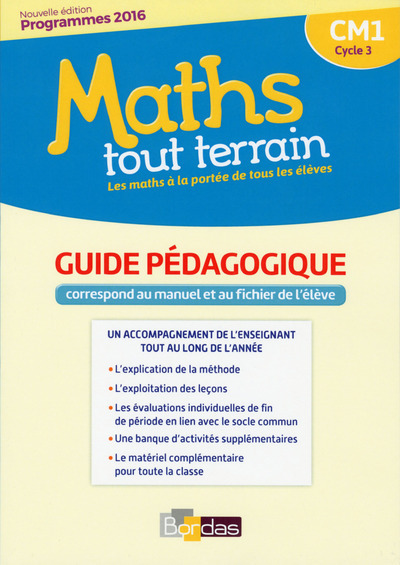 Maths tout terrain CM1 2017 Livre du maître - Manuel et fichier de l'élève
