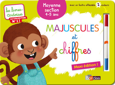 Les livres-ardoises Majuscules et Chiffres - Moyenne Section