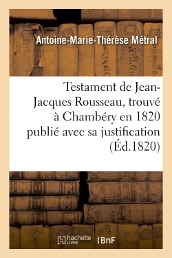 Testament de Jean-Jacques Rousseau