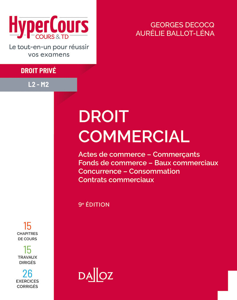 Droit commercial 9ed