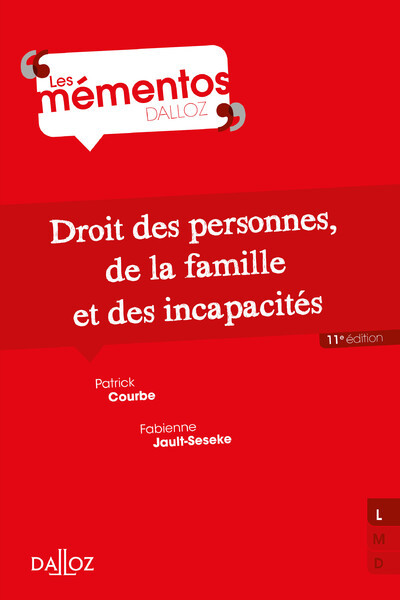 Droit des personnes, de la famille et incapacités 11ed