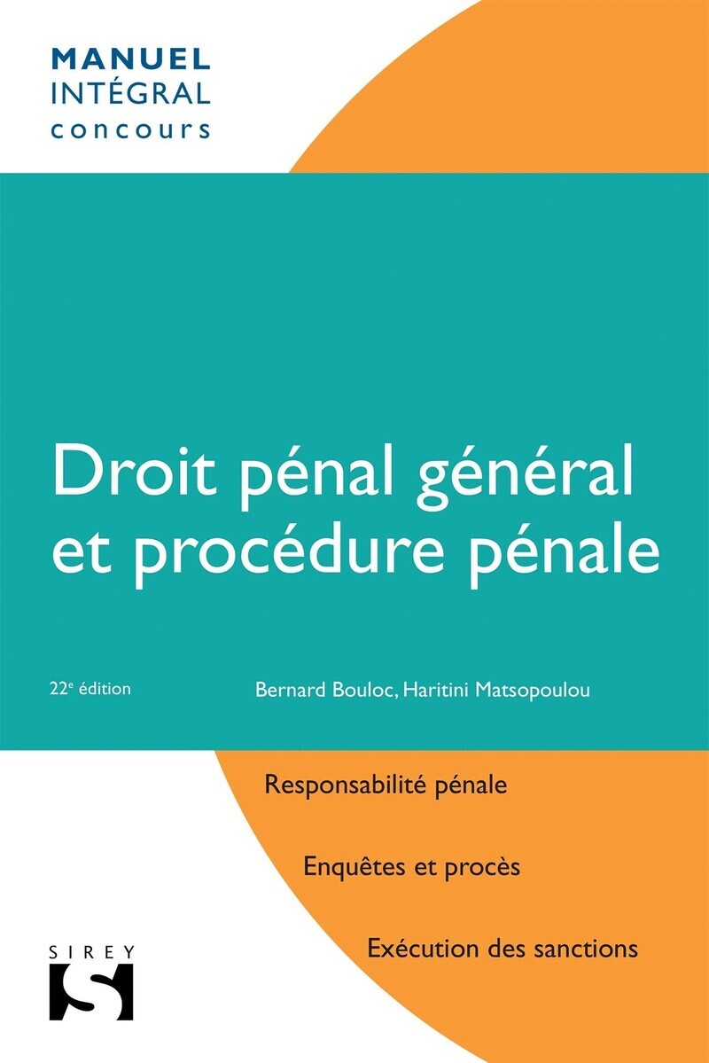 Droit pénal général et procédure pénale 22ed