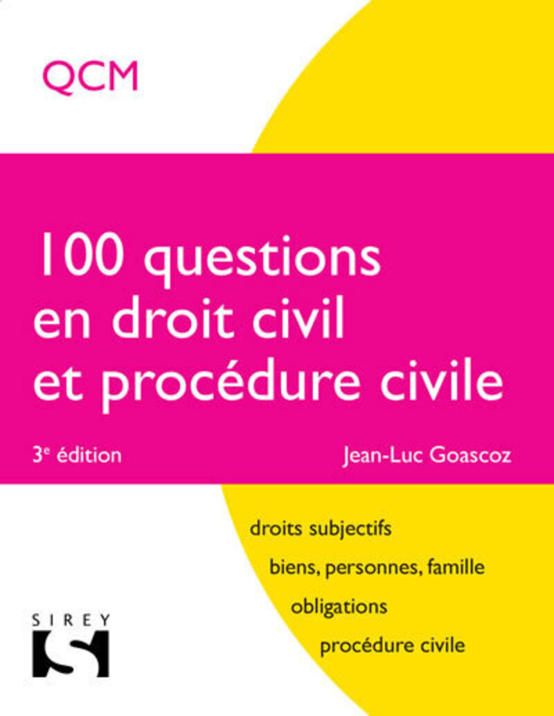 100 questions en droit civil et procédure civile. 3e éd.