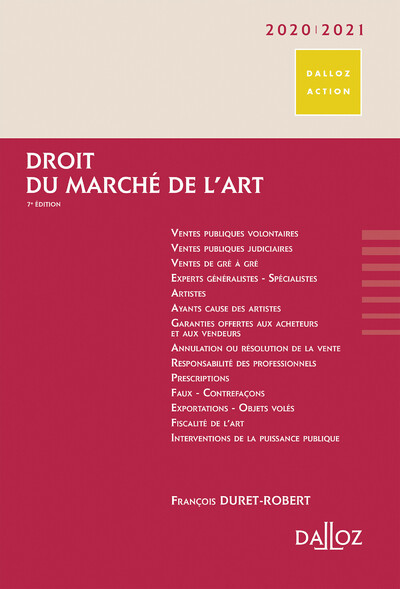 Droit du marché de l'art 2020/2021 7ed