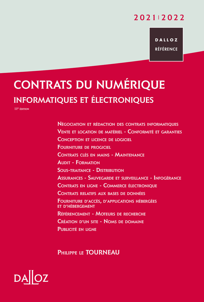 Contrats du numérique 2021/2022 11ed - Informatiques et électroniques