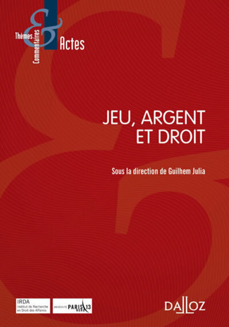 Jeu, argent et droit