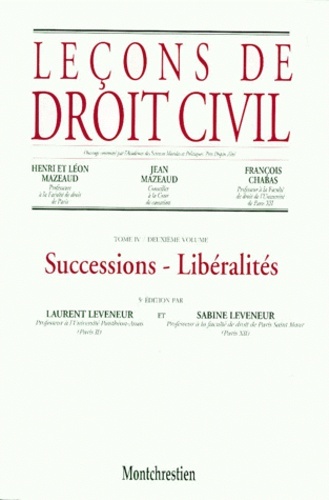 successions - libéralités - 5ème édition