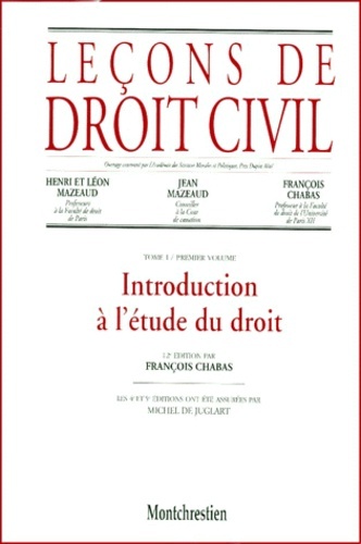 introduction à l'étude du droit - 12ème édition