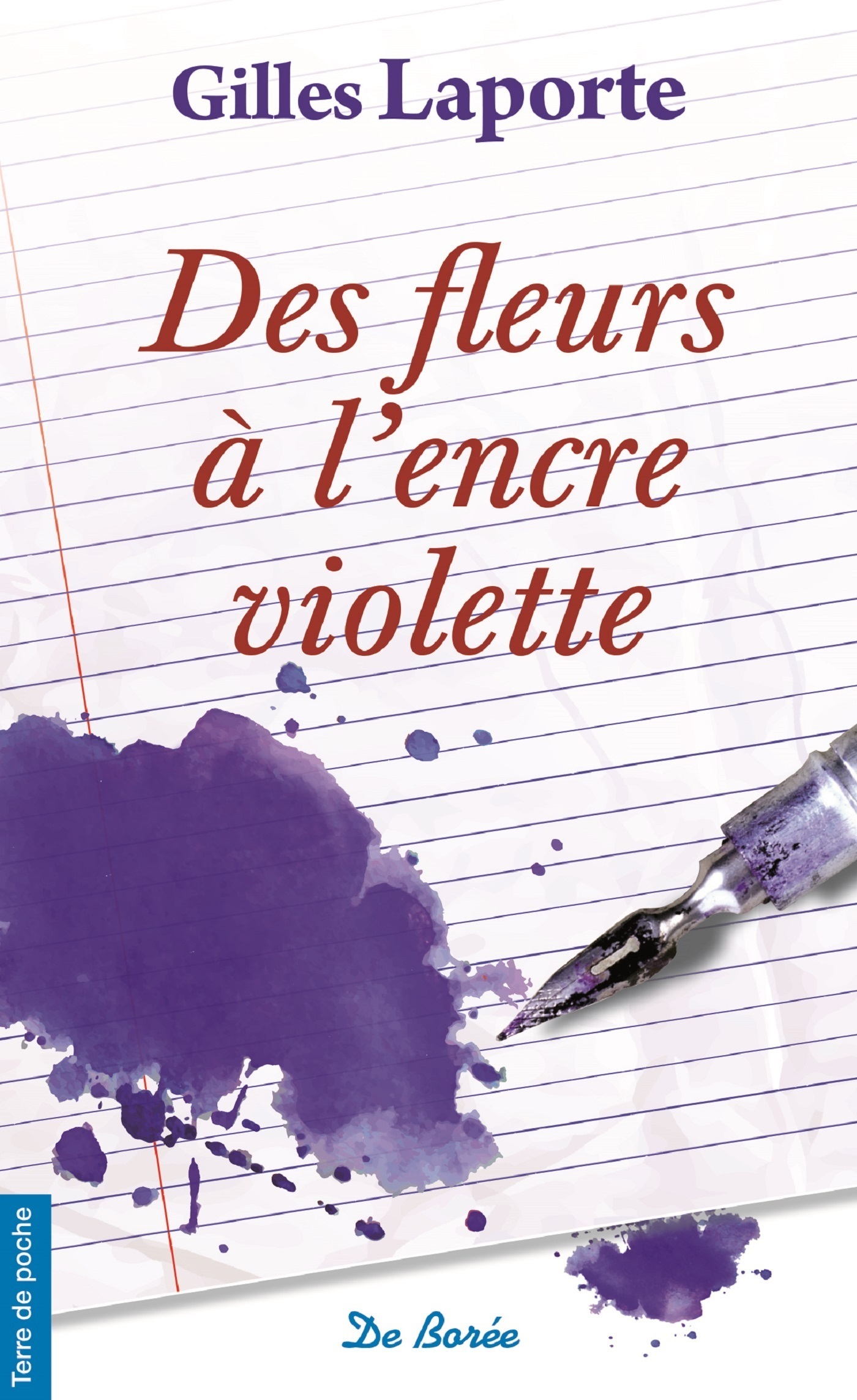 Stop pile 8 ex fleurs a l encre violette