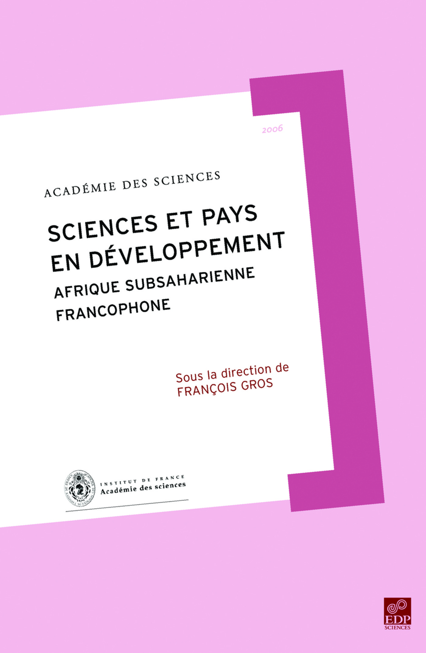SCIENCES ET PAYS EN VOIE DE DEVELOPPEMENT