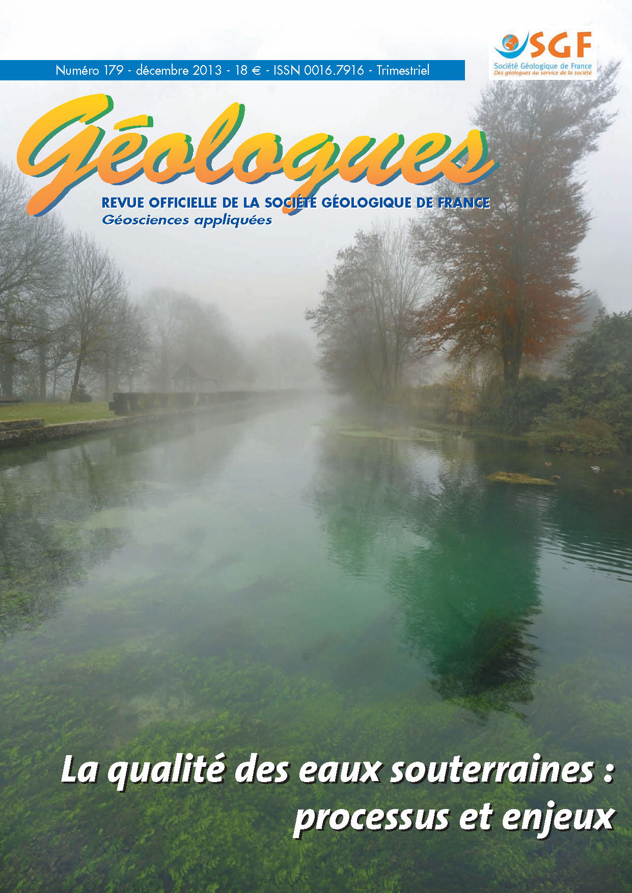 La qualité des eaux souterraines : processus et enjeux
