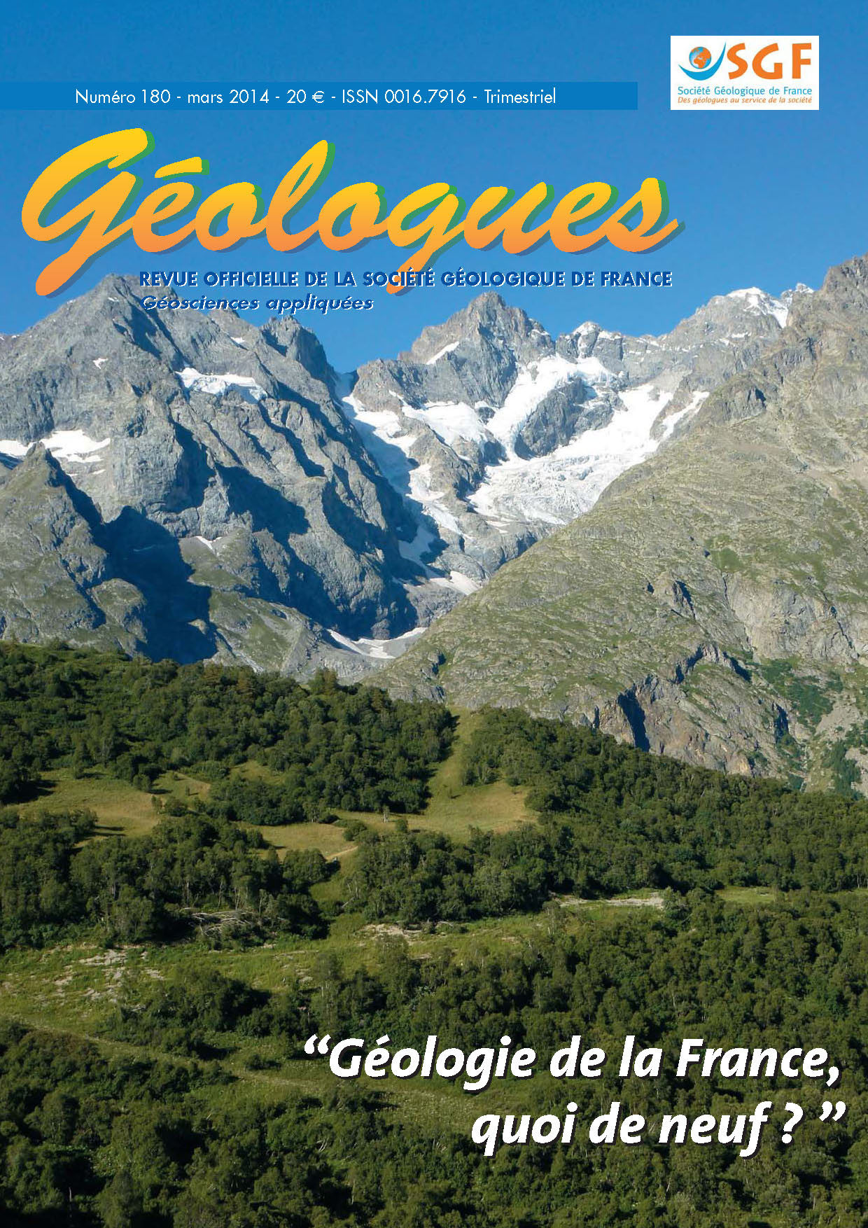 Géologie de la France, quoi de neuf ?