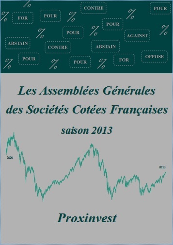 LES ASSEMBLEES GENERALES 2013 DES SOCIETES COTEES FRANCAISES
