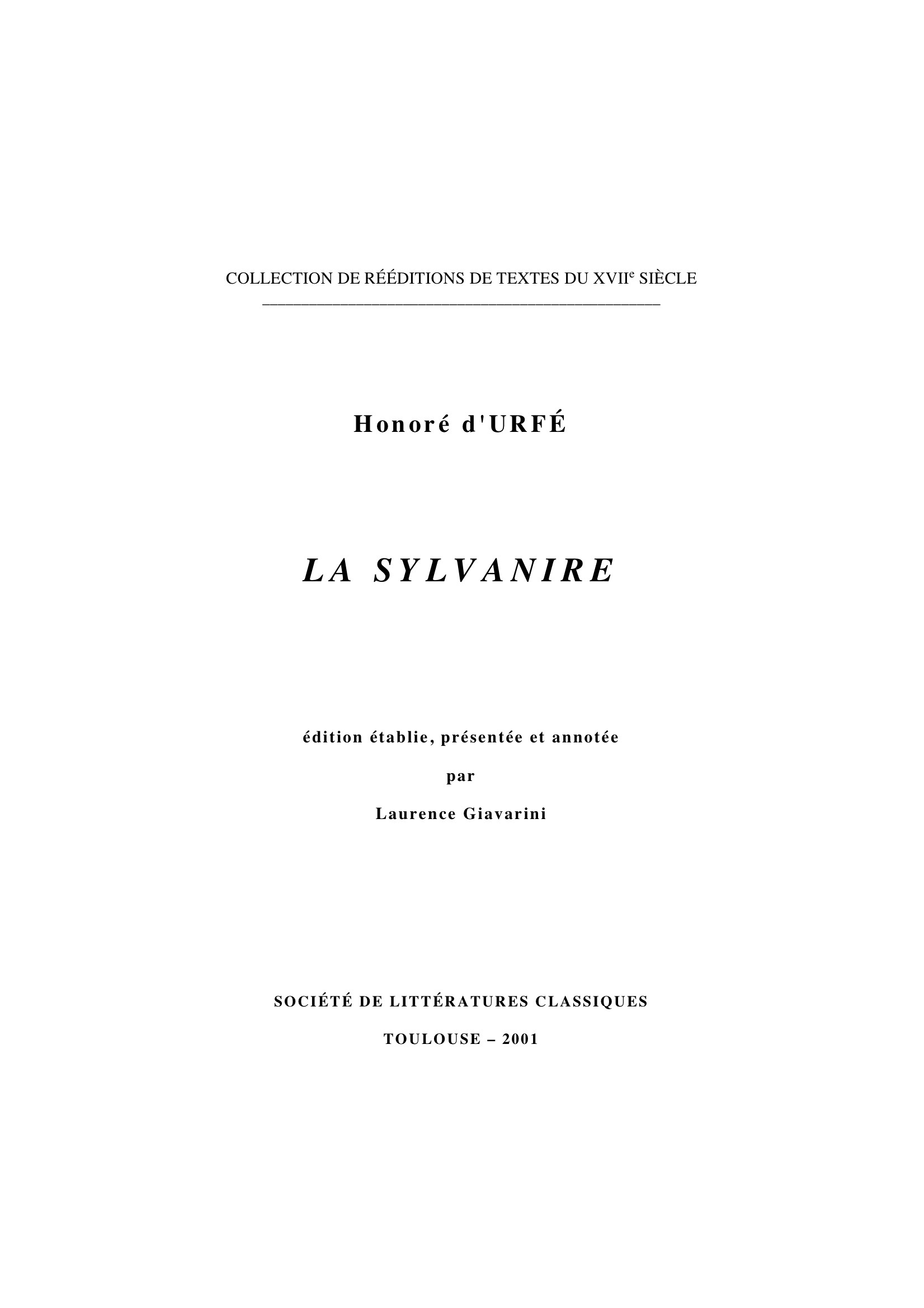 SYLVANIRE (LA) (1627)