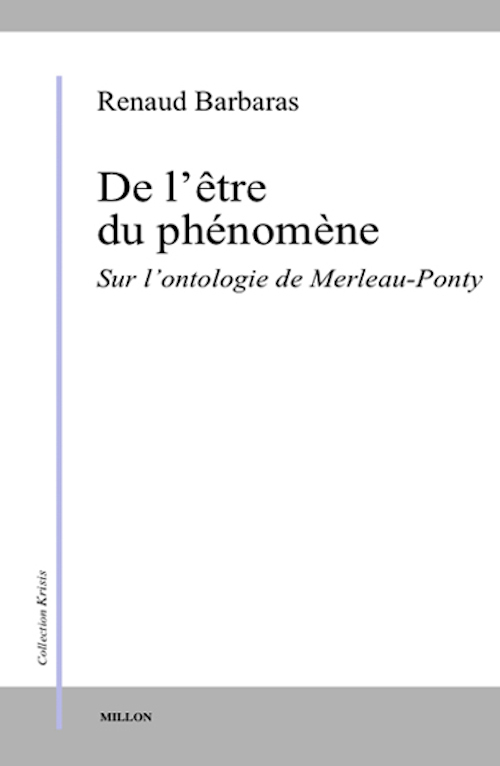 DE L'ETRE DU PHENOMENE