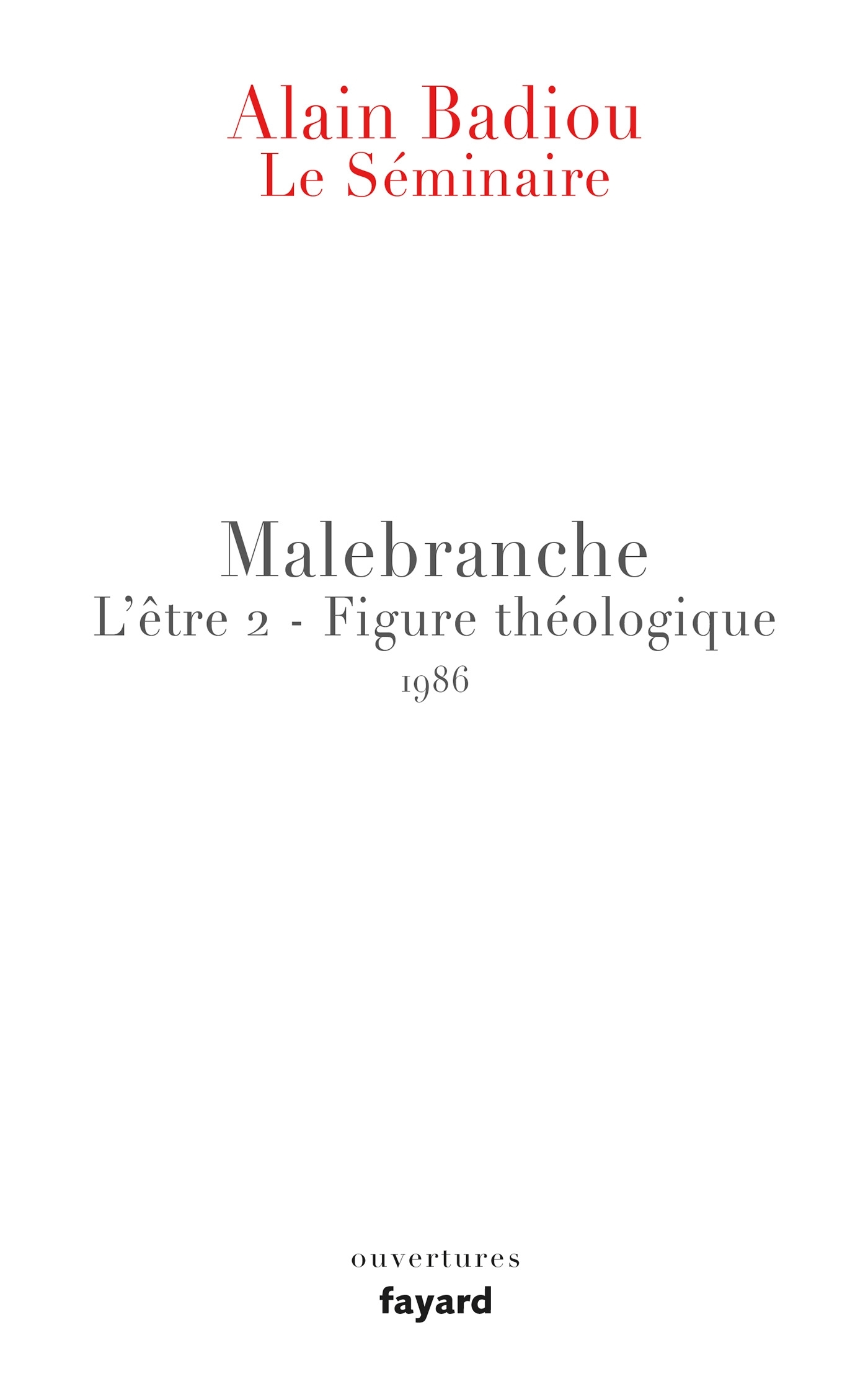 Le Séminaire - Malebranche