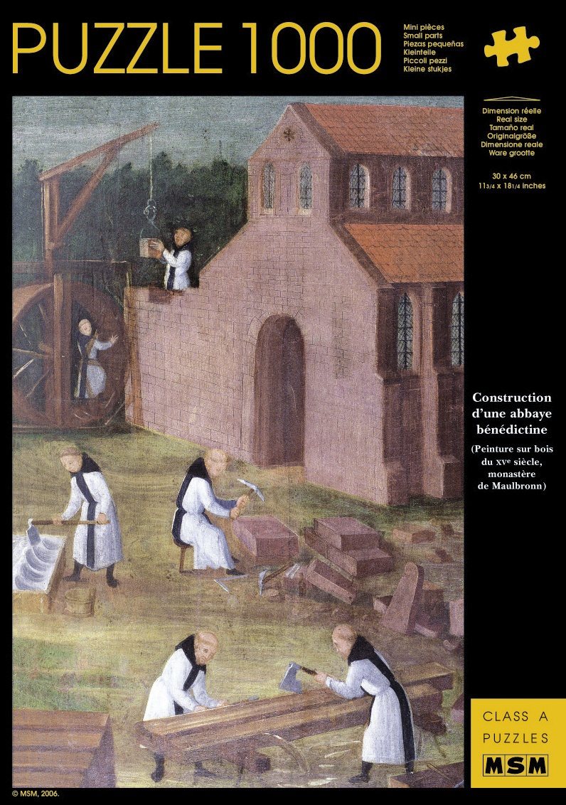 PUZZLE 1000 PIECES CONST.D'UNE ABBAYE BENEDICTINE 30X46