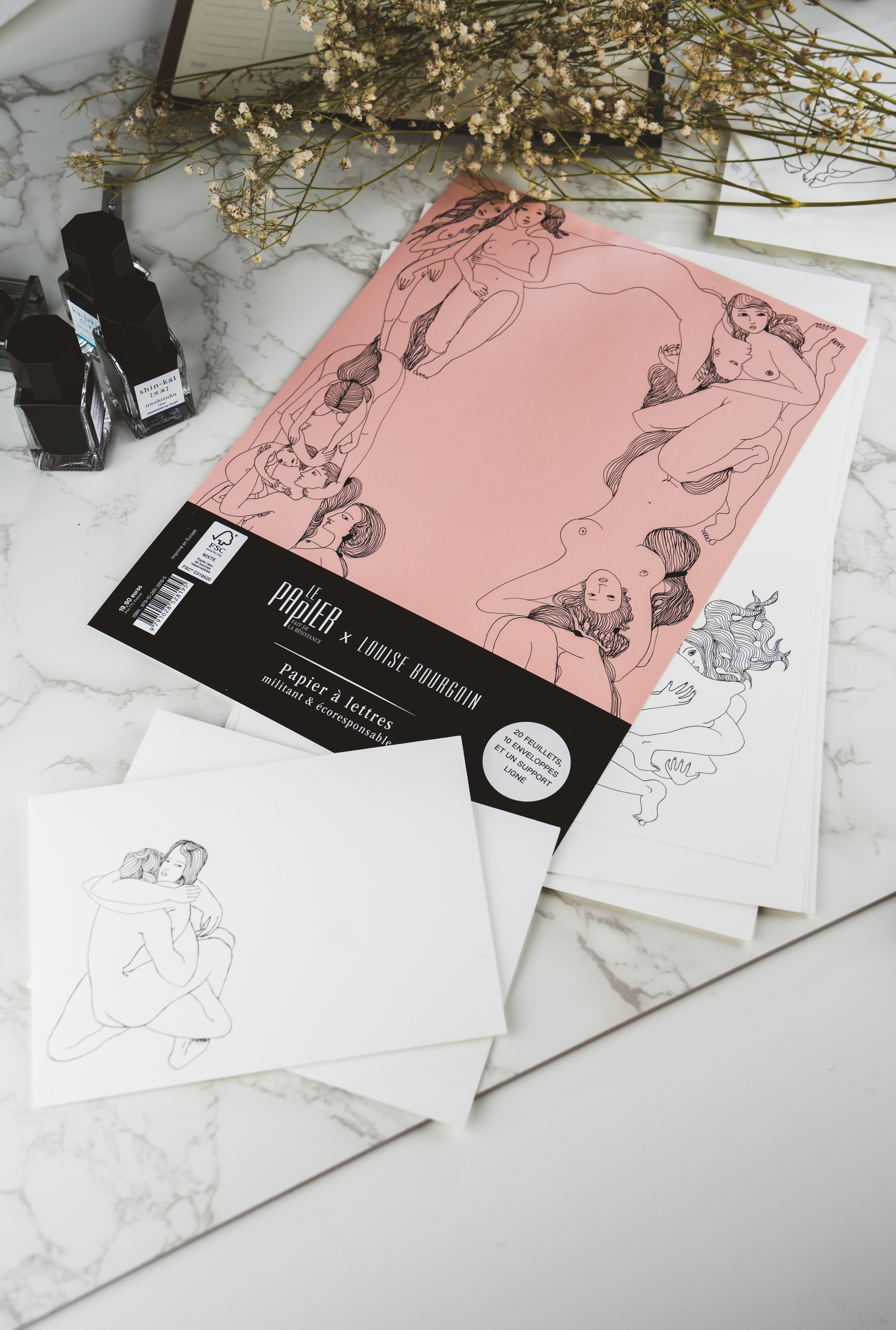 Le Papier fait de la résistance x  Papier à lettres Louise Bourgoin