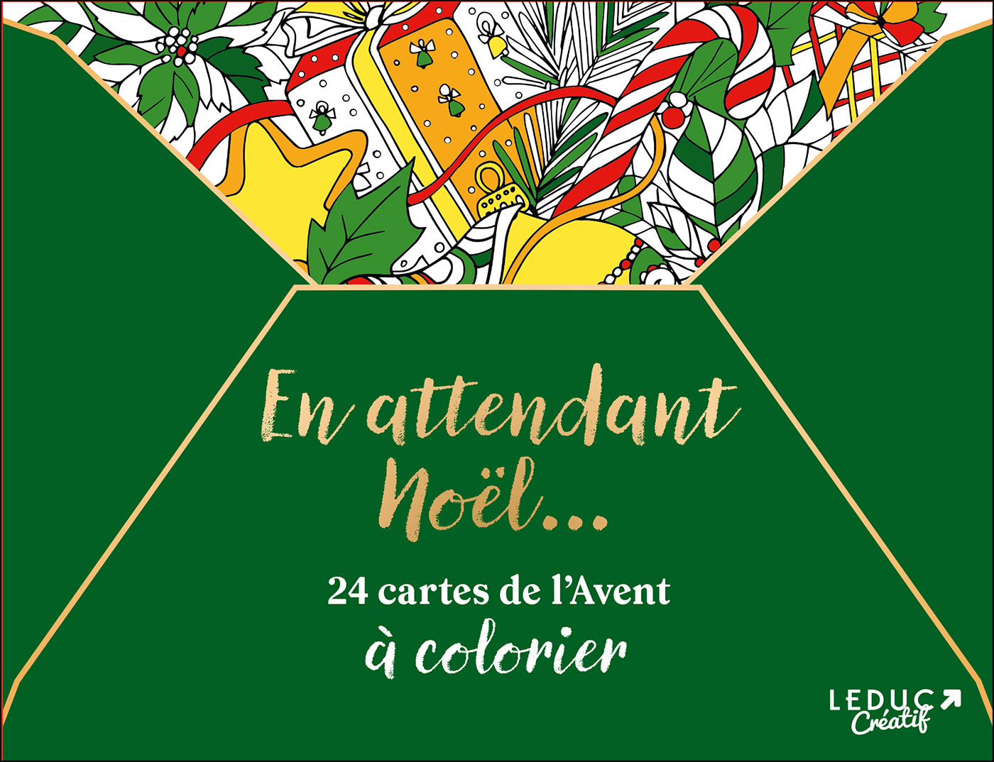 En attendant Noël - 24 cartes de l'Avent à colorier