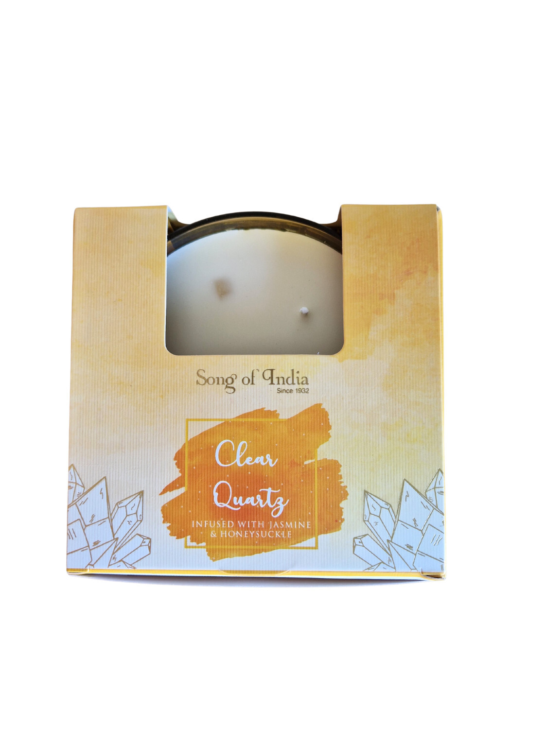 Bougie parfumée Pierres de Guérison Cristal de roche 200 g - 3 mèches