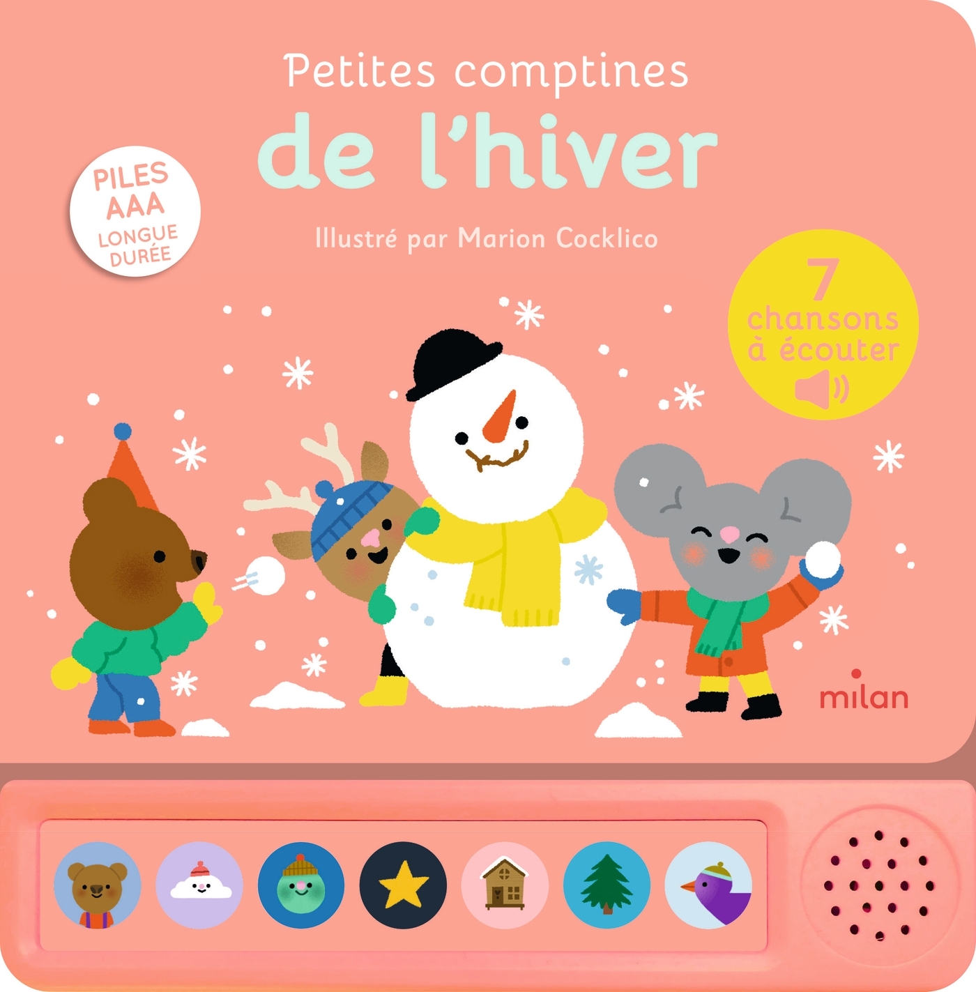 Contes et comptines à écouter - Petites comptines de l'hiver- LIVRE SONORE - Dès 1 an
