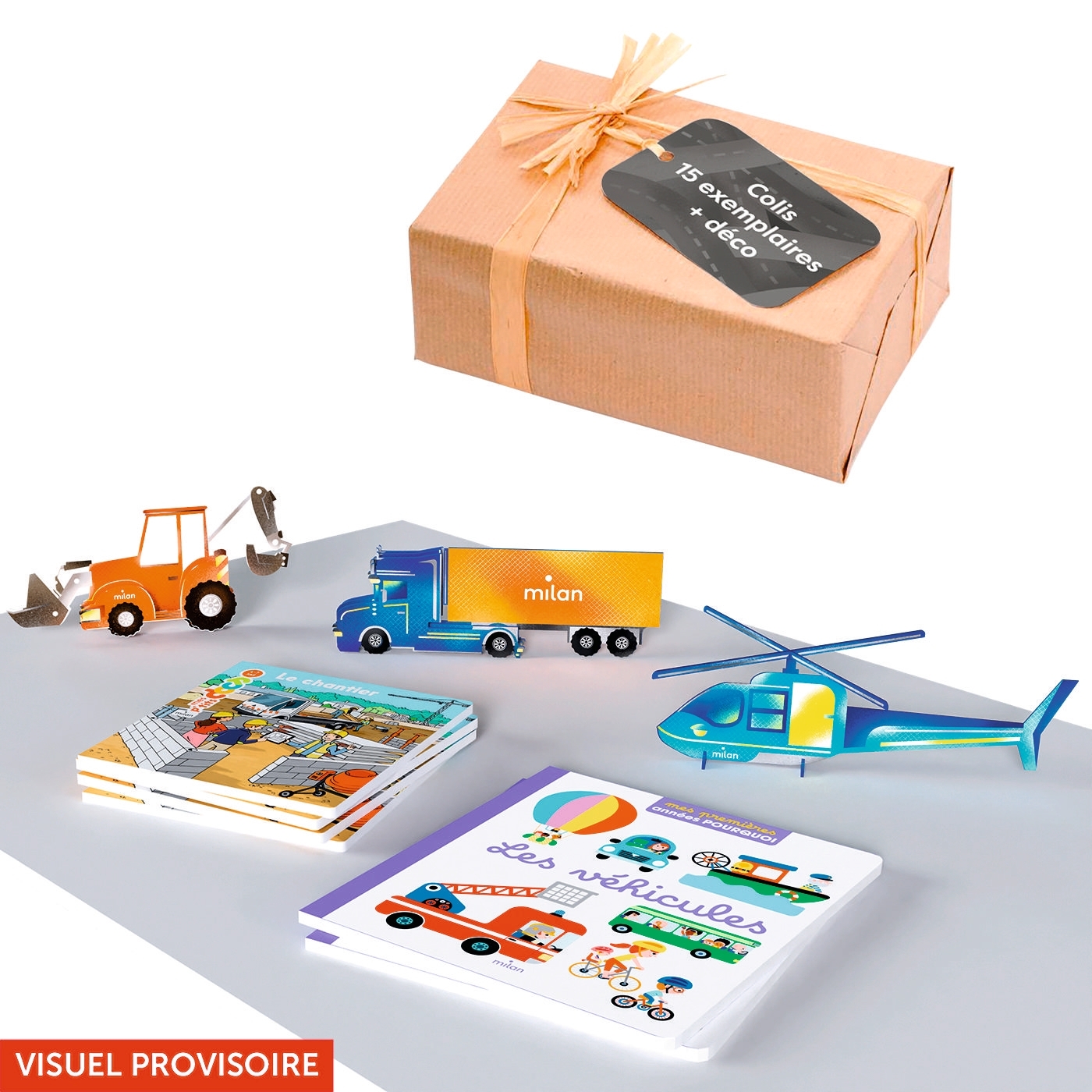 Colis 15 ex. + déco Véhicules et engins Milan 2024
