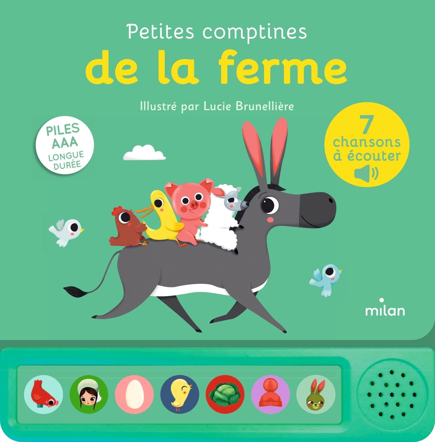 Contes et comptines à écouter - Petites comptines de la ferme- LIVRE SONORE - Dès 1 an