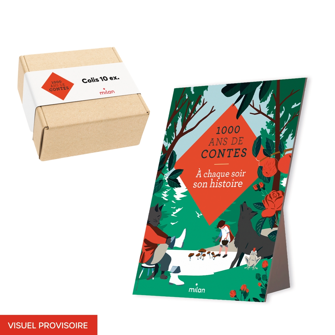 Colis 10 ex + chevalet Mille ans de contes Milan 2025