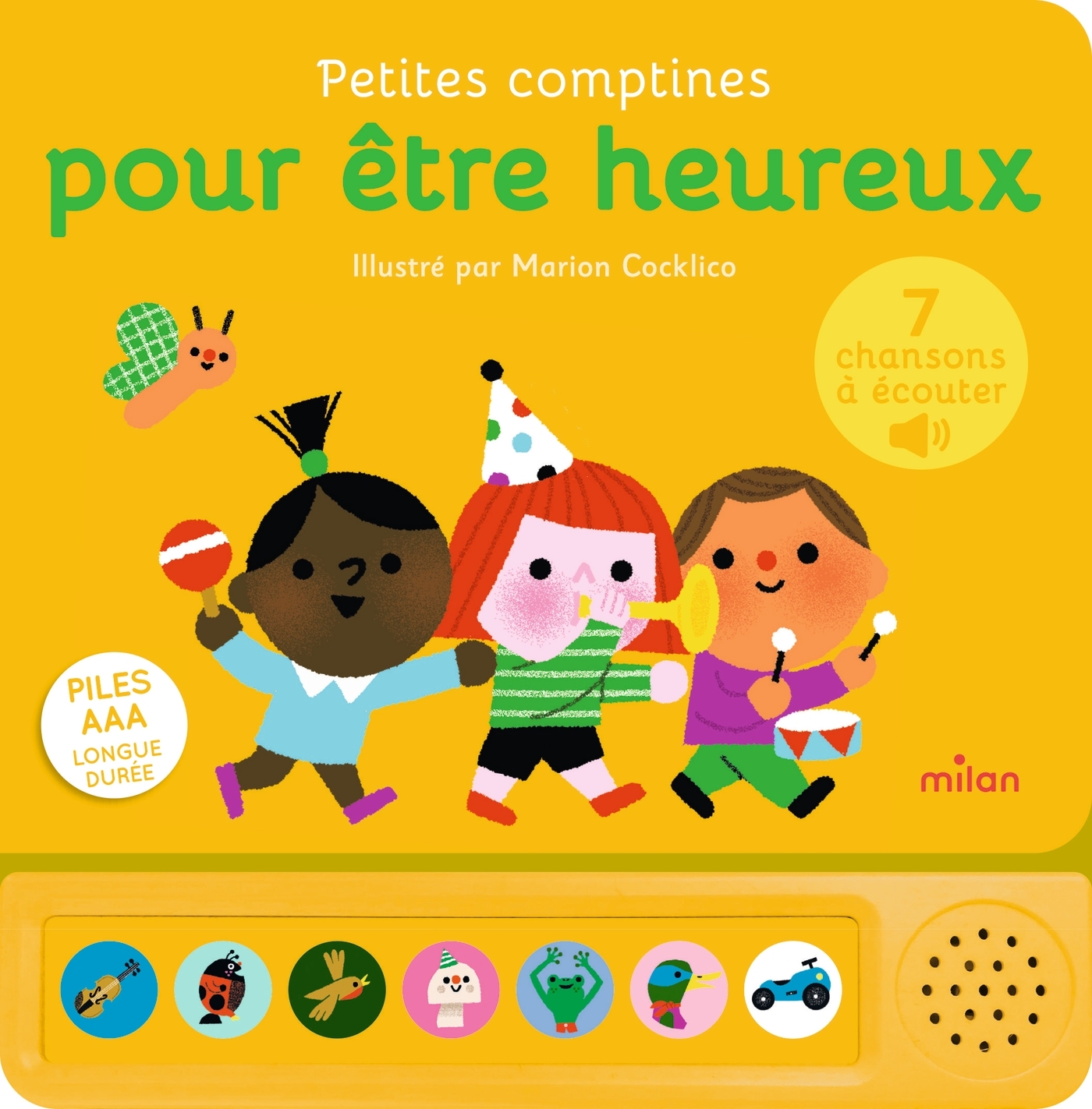 Contes et comptines à écouter - Petites comptines pour être heureux - LIVRE SONORE - Dès 1 an