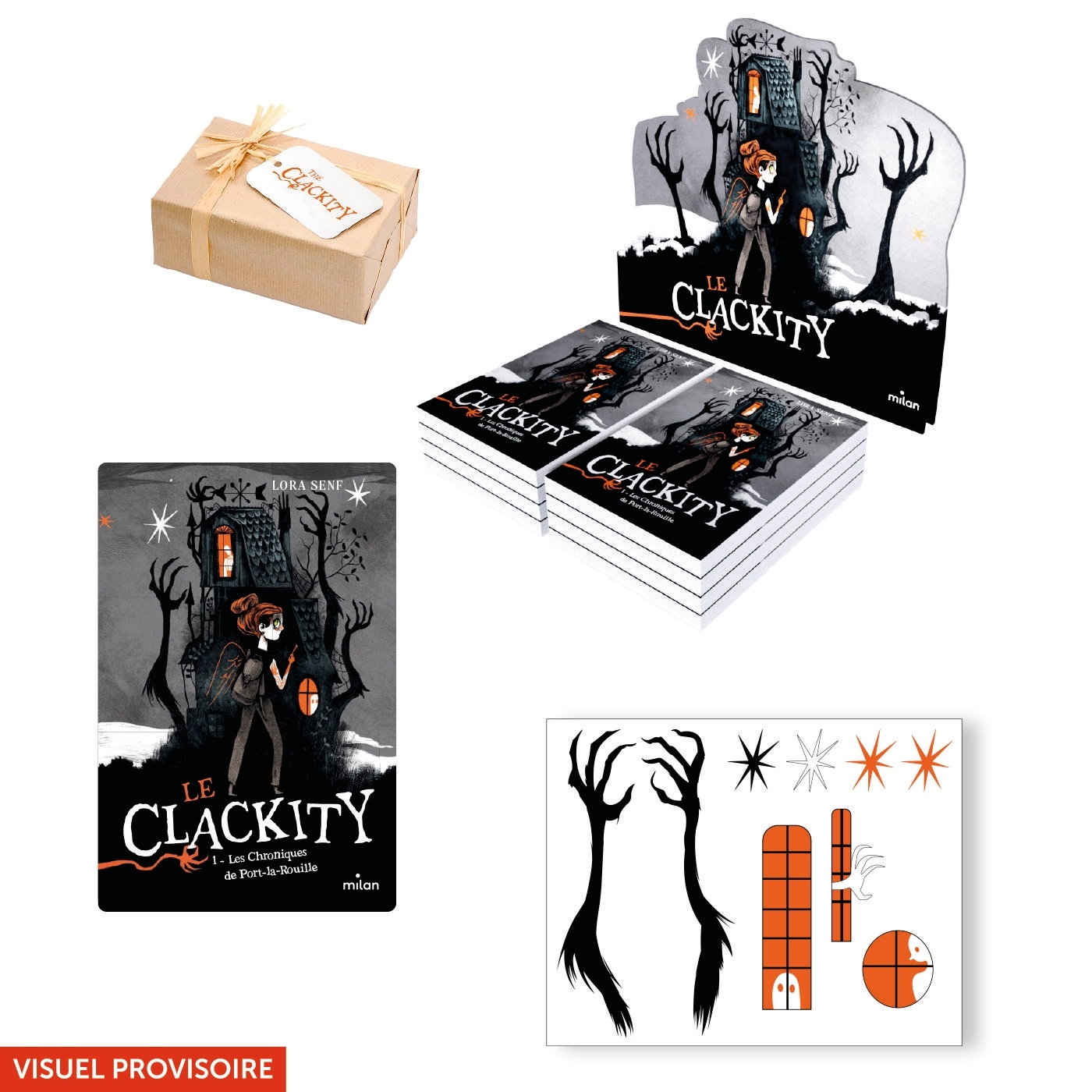 Colis 8 ex. Le Clackity + poster + vitrophanie MIL 2023