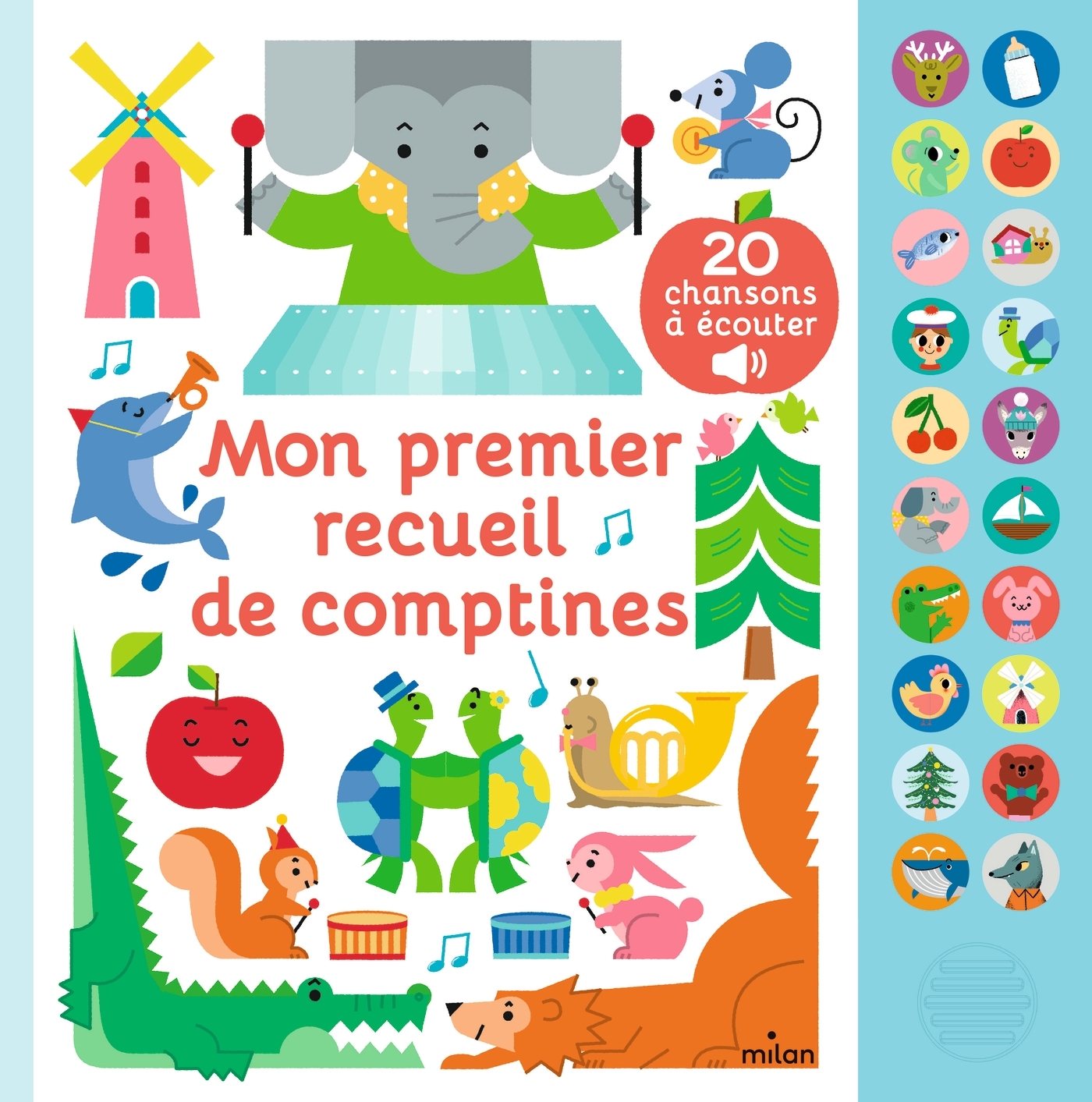 Mon grand livre sonore - Mon premier recueil de comptines - Dès 1 an