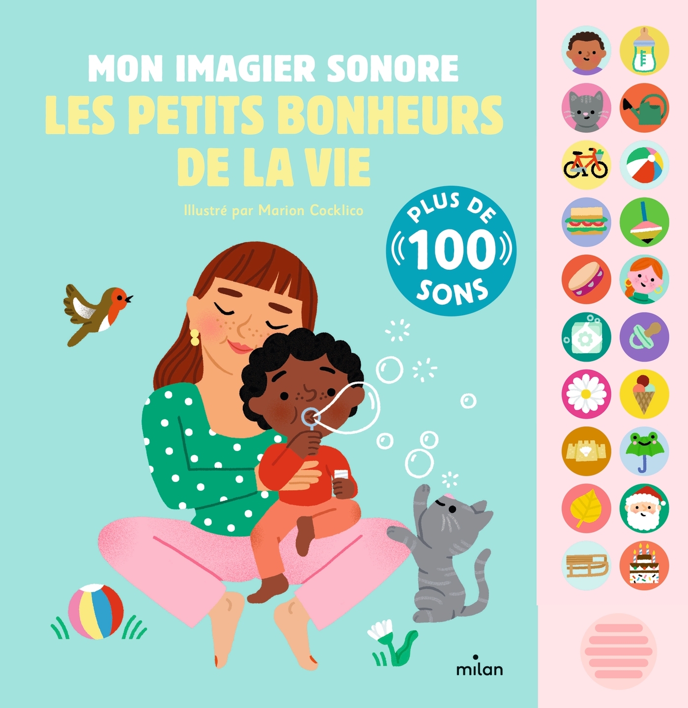 Mon grand livre sonore - Mon imagier sonore : les petits bonheurs de la vie - Dès 1 an