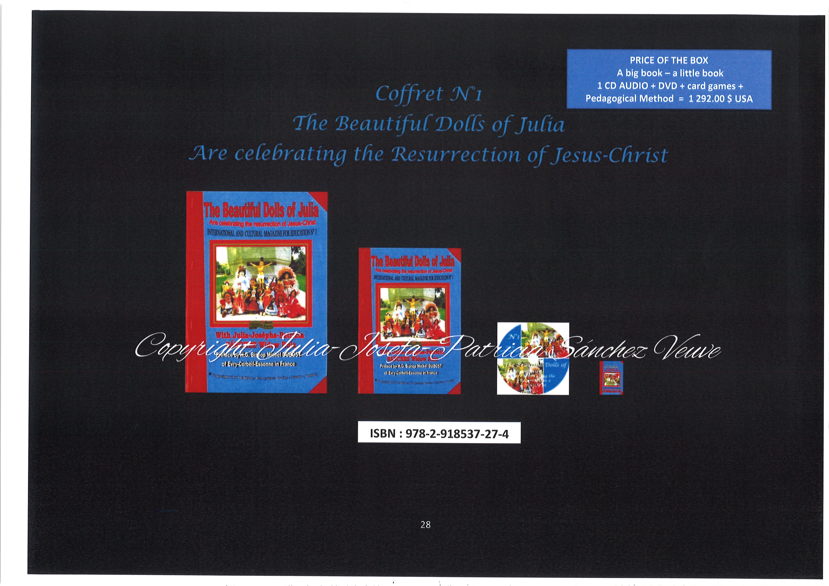 BOX N°1 THE BEAUTIFUL DOLLS OF JULIA ARE CELEBRATING THE RESURRECTION OF JESUSCHRIST