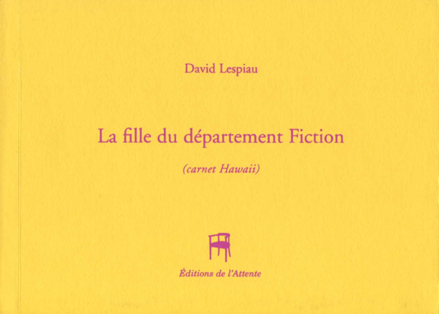 La fille du département fiction - carnet Hawaii