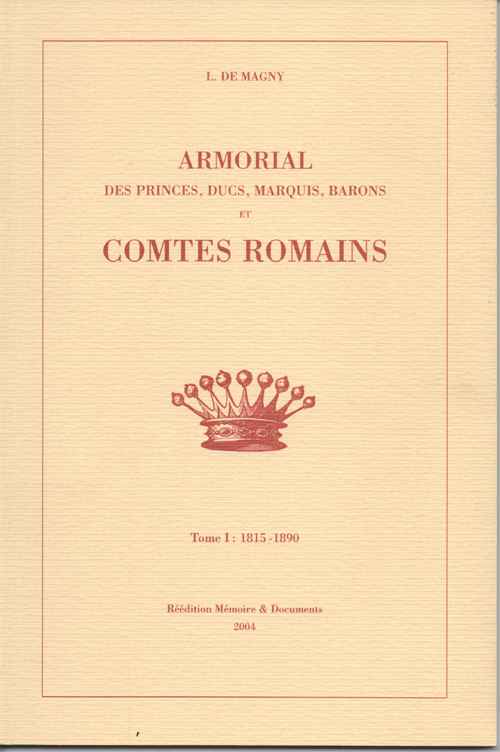 Armorial princes ducs marqui barons et Comtes Romains
