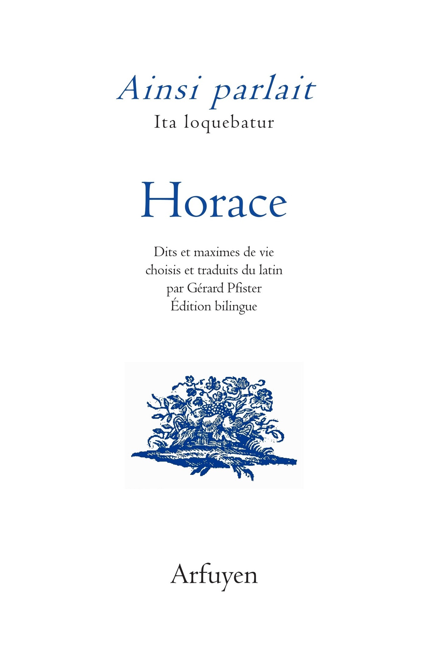 Ainsi parlait Horace