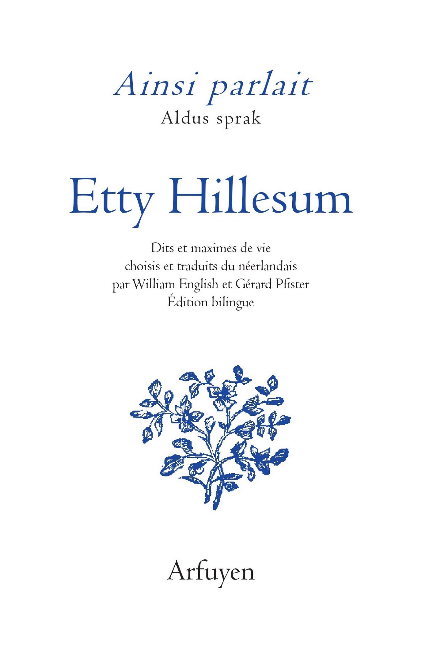 Ainsi parlait Etty Hillesum