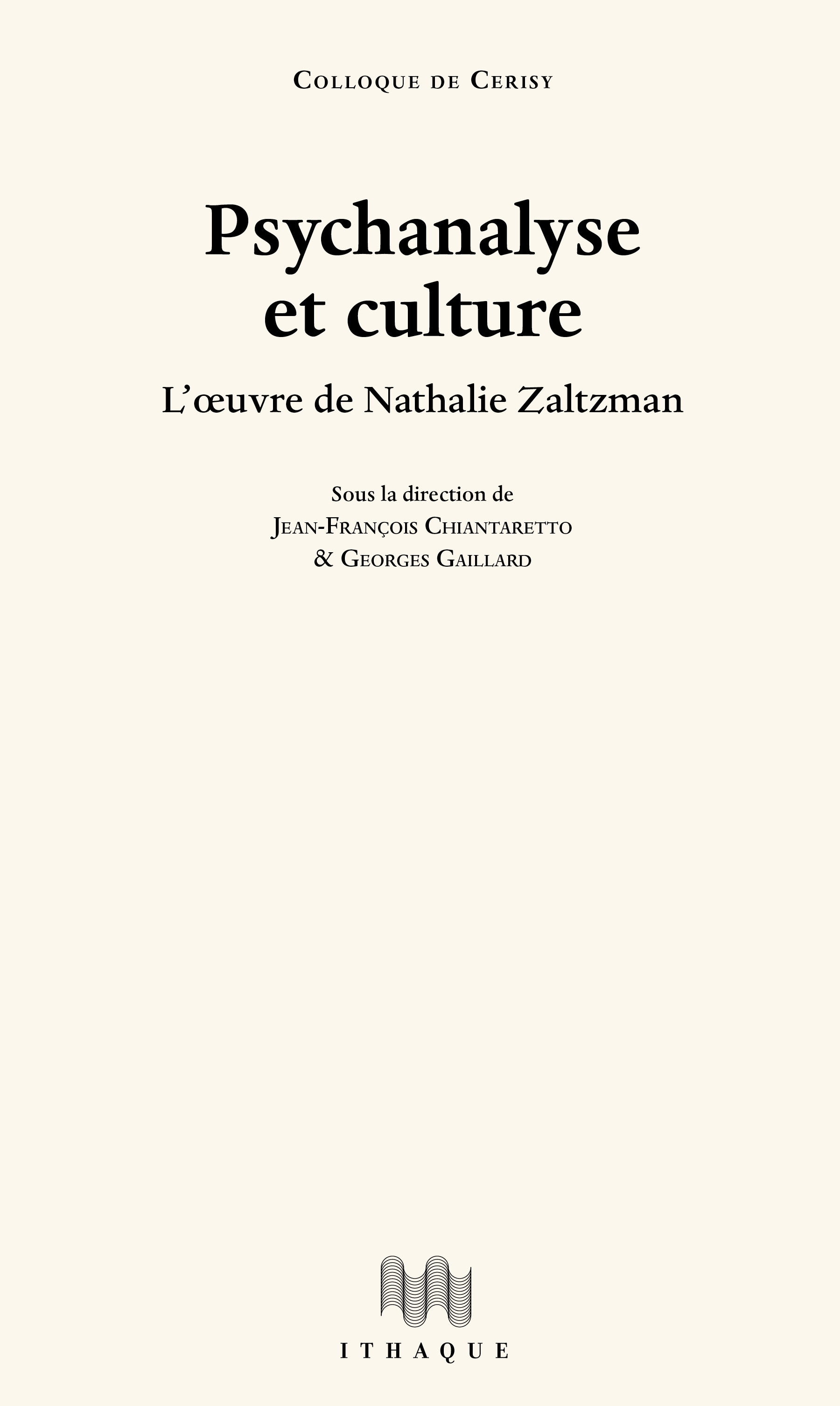 Psychanalyse et culture