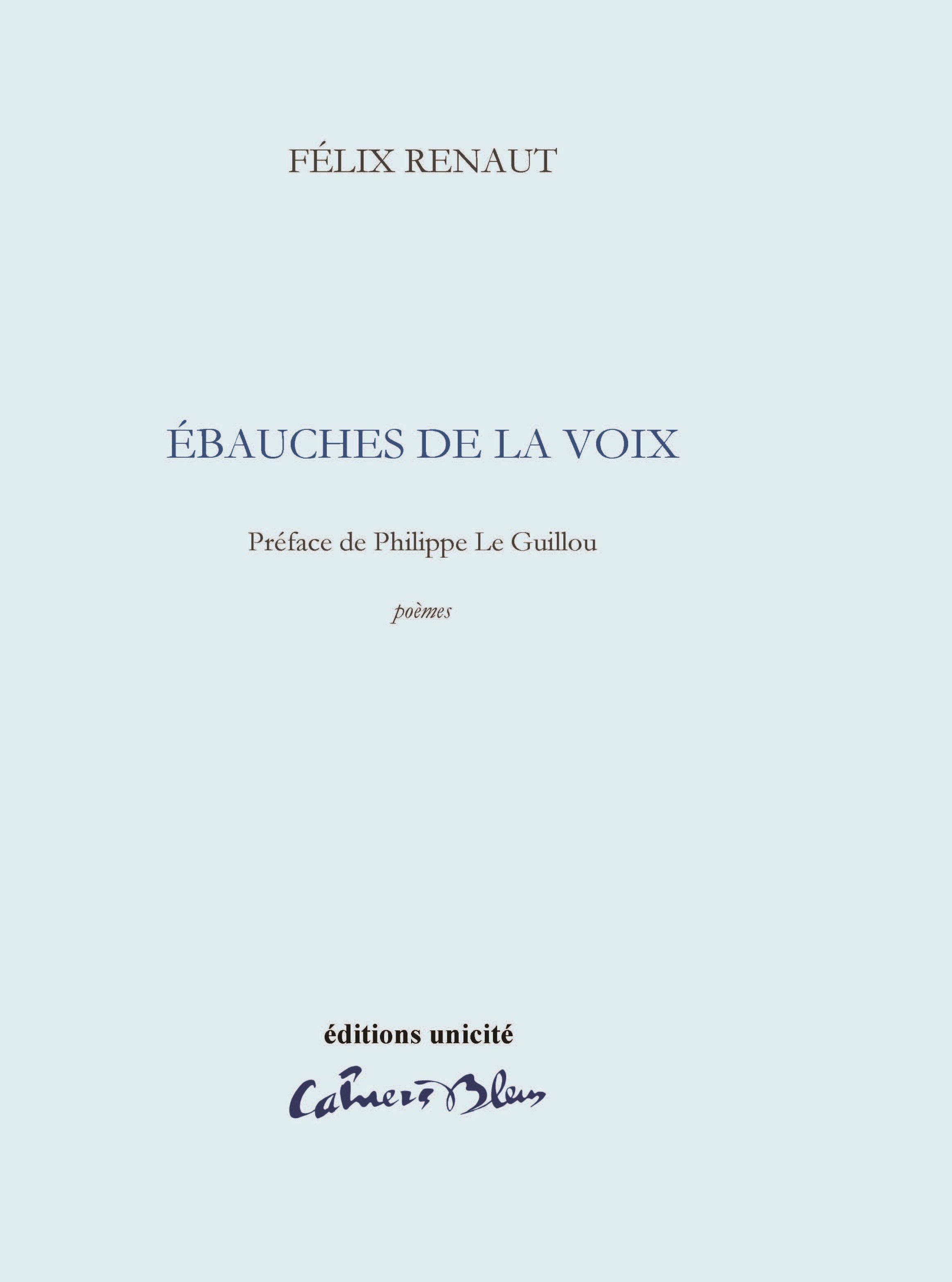 EBAUCHES DE LA VOIX