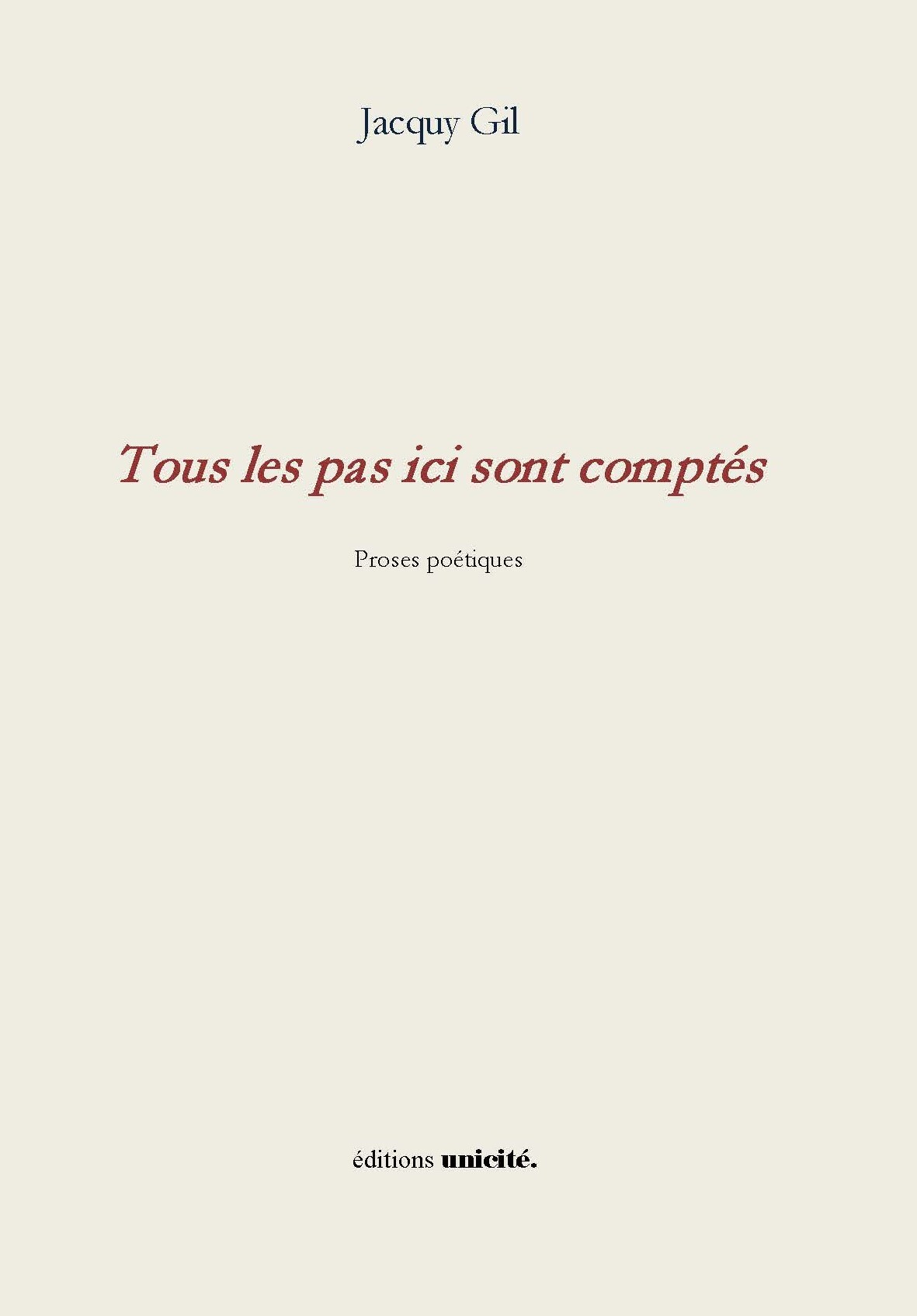 Tous les pas ici sont comptés