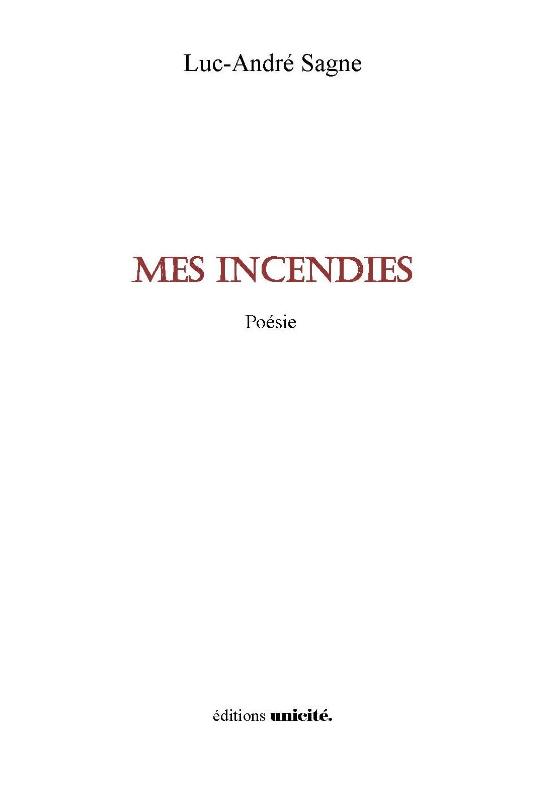 Mes incendies