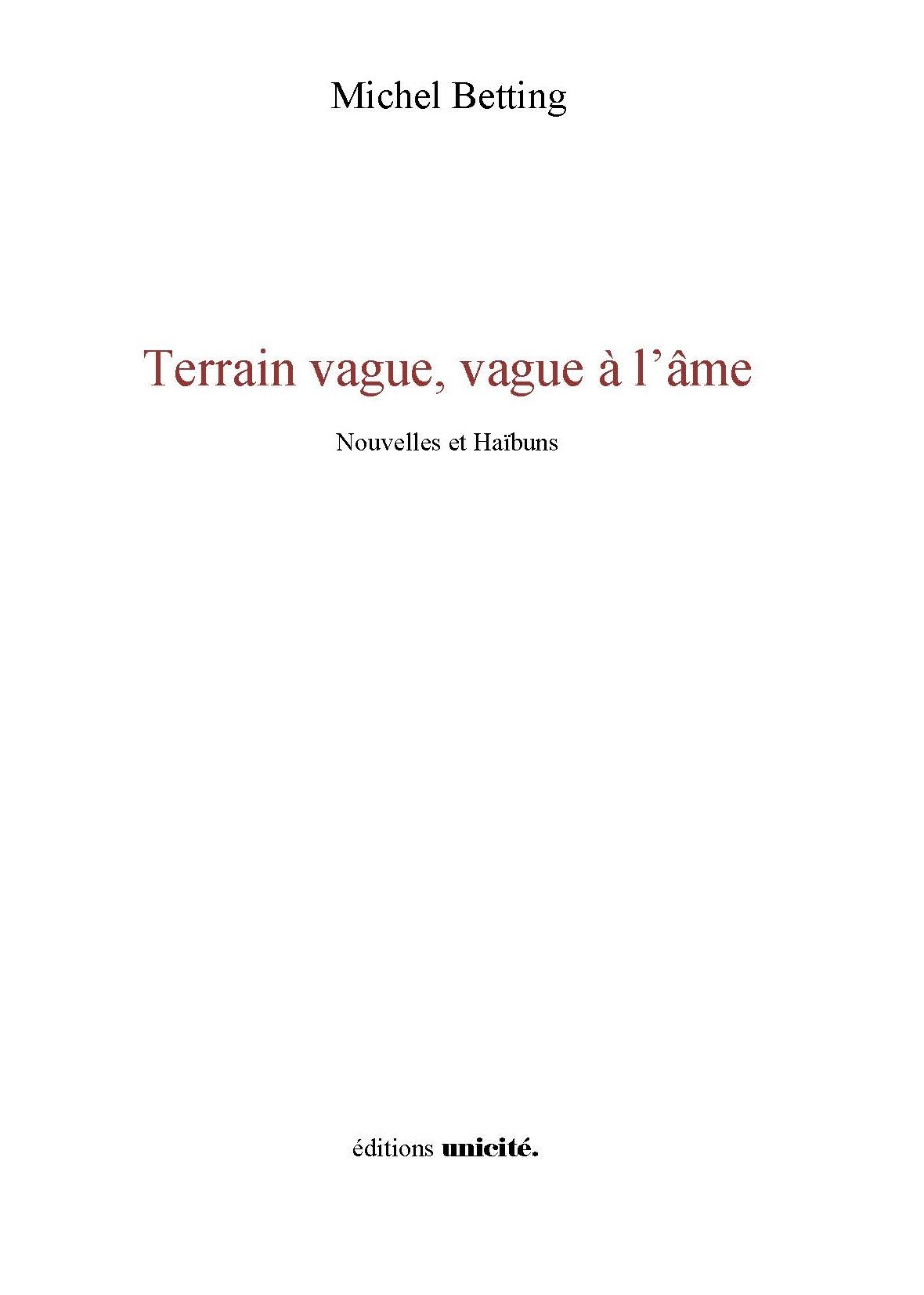 TERRAIN VAGUE, VAGUE A LAME