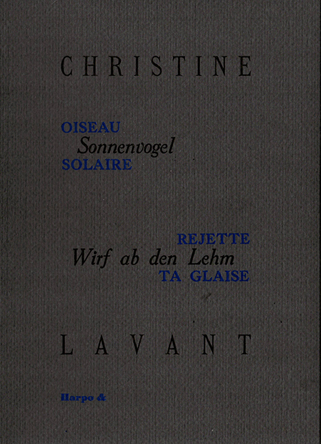 OISEAU SOLAIRE REJETTE TA GLAISE