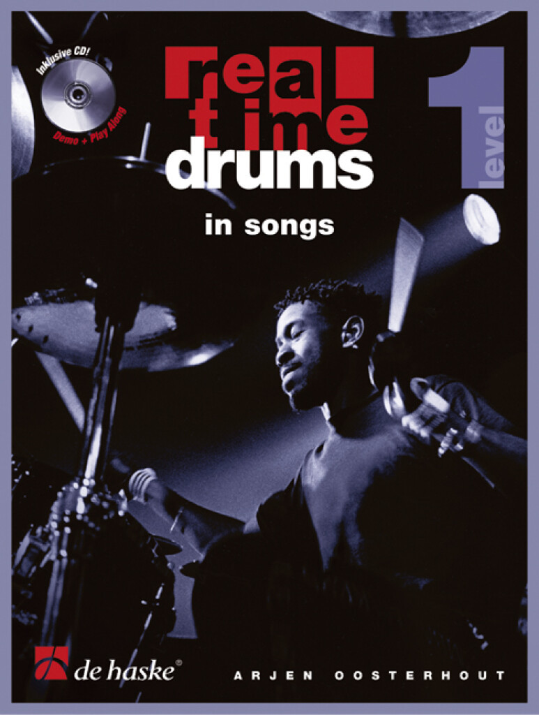 ARJEN OOSTERHOUT : REAL TIME DRUMS IN SONGS (D) - RECUEIL + CD - VERSION ALLEMANDE
