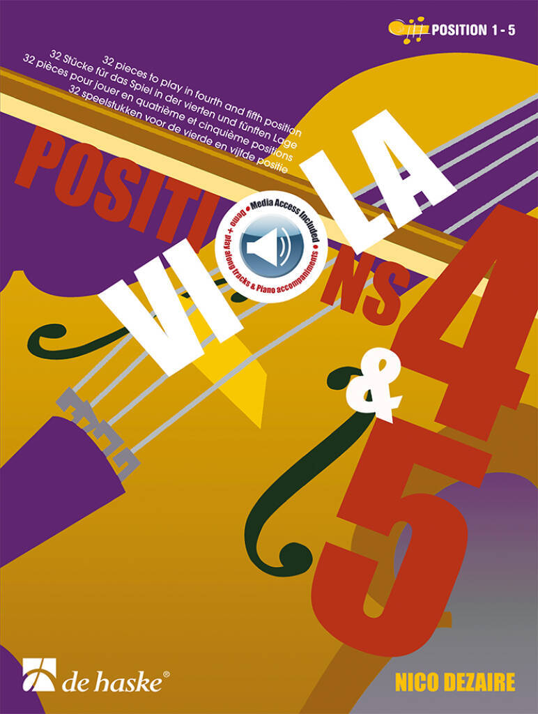NICO DEZAIRE : VIOLA POSITIONS 4 & 5 - 32 PIECES WITH POSITION CHANGES + AUDIO ONLINE
