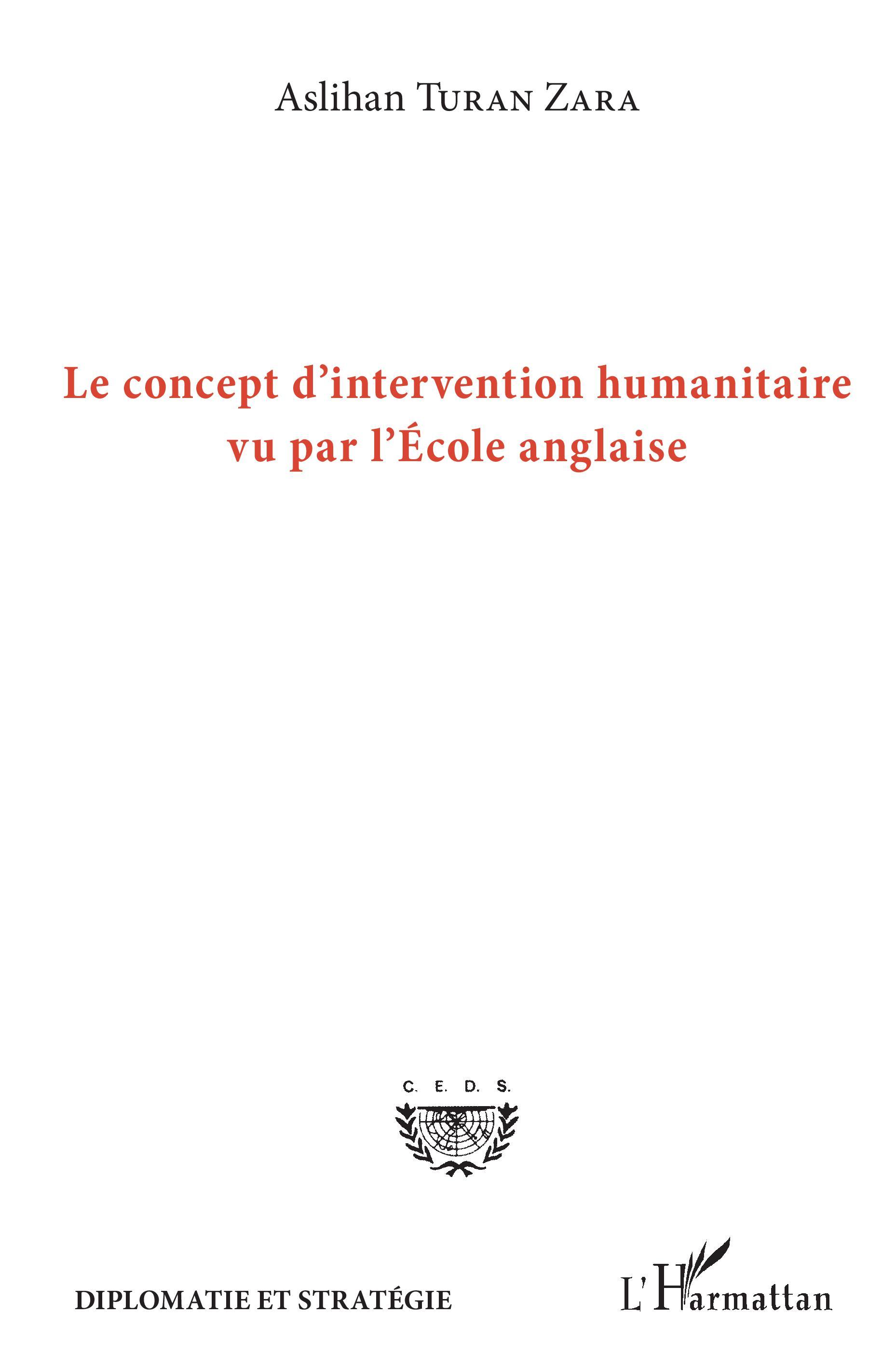 Le concept d'intervention humanitaire vu par l'Ecole anglaise
