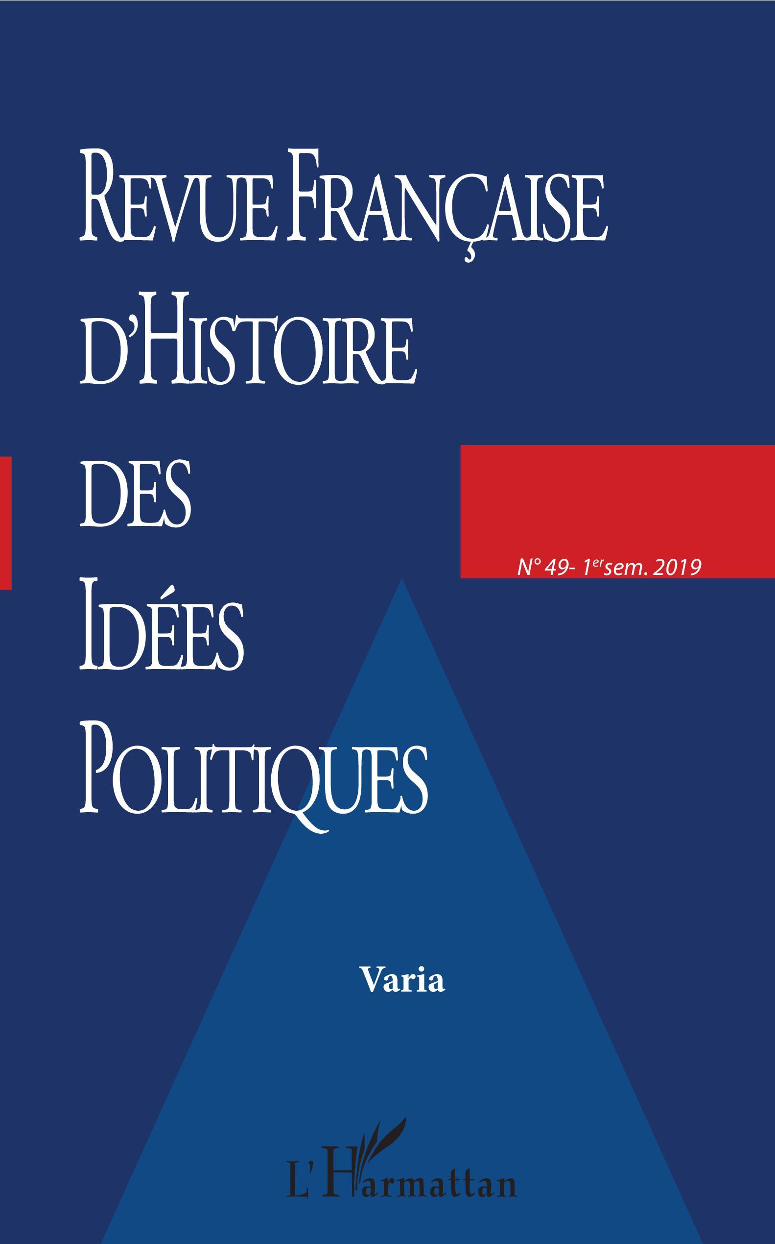 Revue française d'histoire des idées politiques