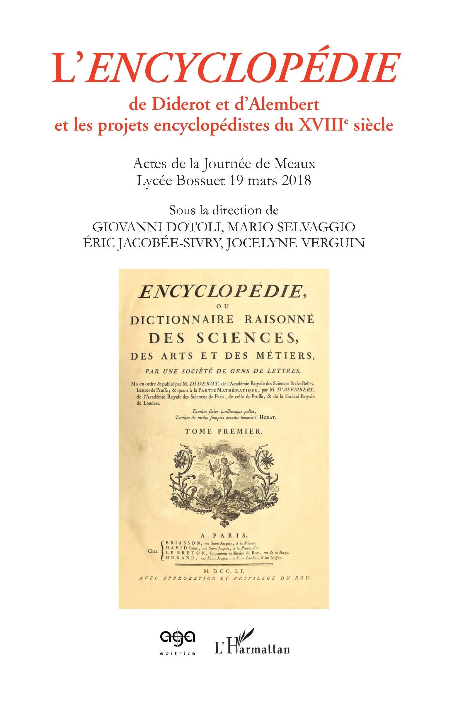 L'Encyclopédie de Diderot et d'Alembert