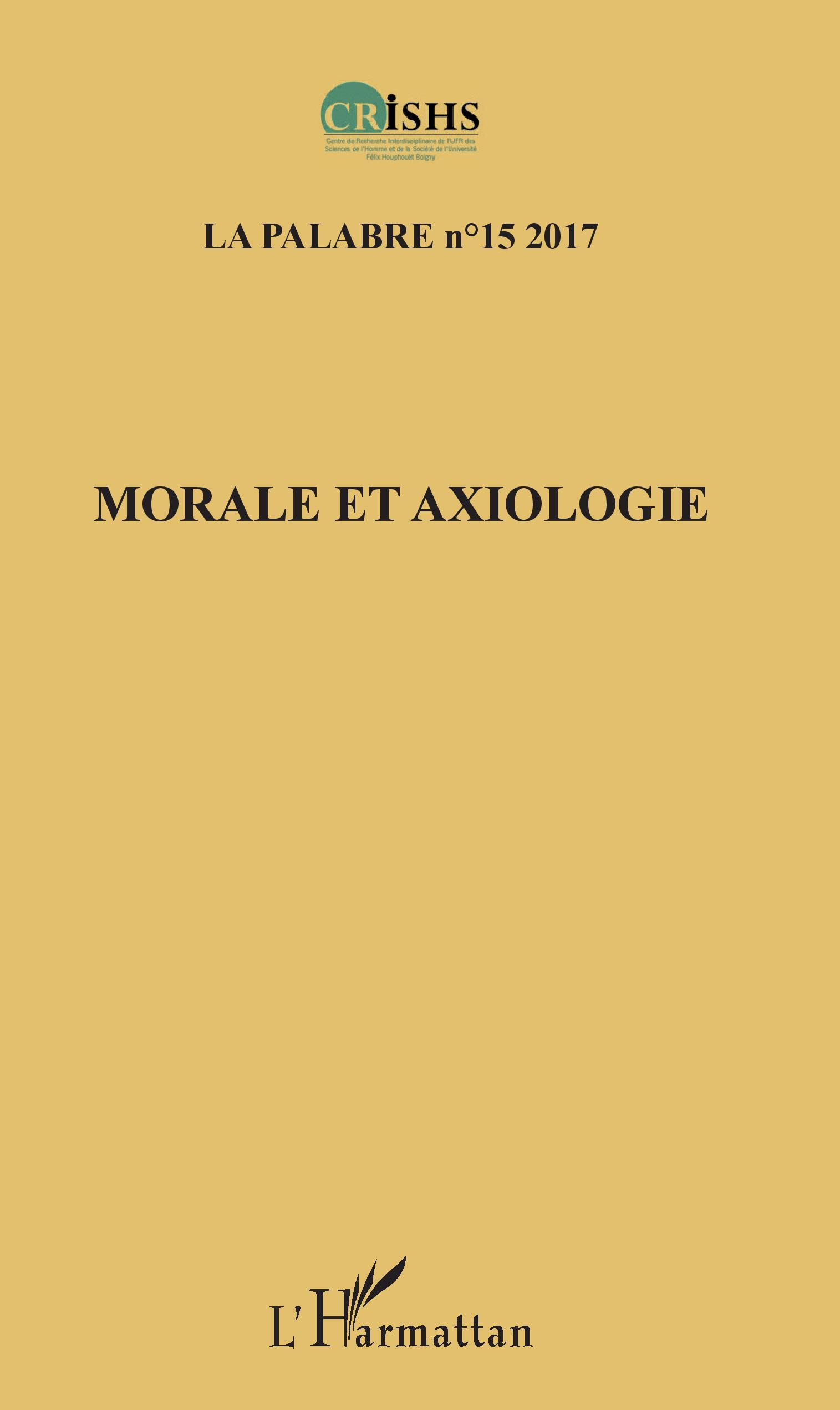 Morale et axiologie